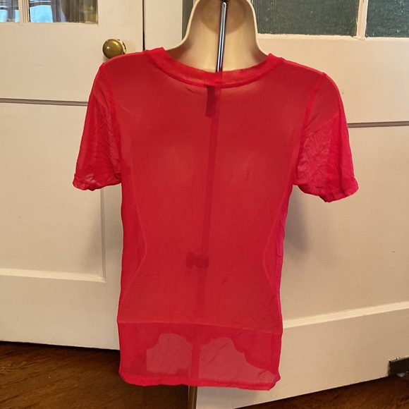 SAVVI SM Raspberry Pinkish Purple Mesh SALT Short Sleeve Shirt - Picture 5 of 10